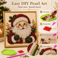 🎄✨ DIY-juleperlekunstsett – 5 festlige design, 3D-hevede perler og utstillingsramme inkludert | Juleveggdekor 🖼️🎨