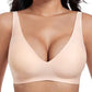 💕 Jelly Wireless Womens Comfortable Wireless Bras Push Up Bra Seamless Tshirts Bras Deep V Everyday Bras