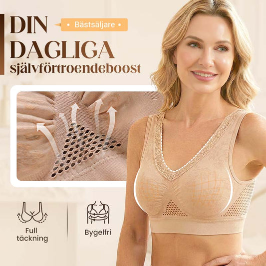 【✨ 1+1 gratis – 2 st】 Komfortabel løftende BH i ren bomull uten knapper 👙✨