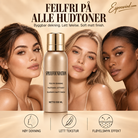 Vanntett feilfri luftspray-foundation