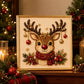 🎄✨ DIY-juleperlekunstsett – 5 festlige design, 3D-hevede perler og utstillingsramme inkludert | Juleveggdekor 🖼️🎨