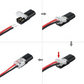 Two-wire plug connector with locking tab