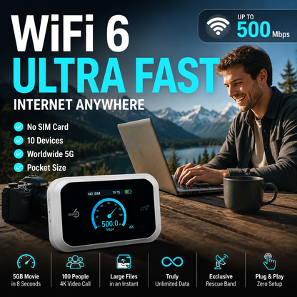 📶Tidsbegrenset tilbud – Mobilt hotspot med full Wi-Fi-dekning