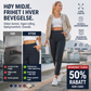 👖 50% RABATT – Høytaljede cargo-bukser – 4-veis stretch – glidelåslommer – pustende & hurtigtørkende – fra gym til gate – for hverdag og trening