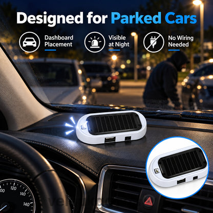 🚗 Kompakt solcelledrevet LED-blinklampe med tyverisikring