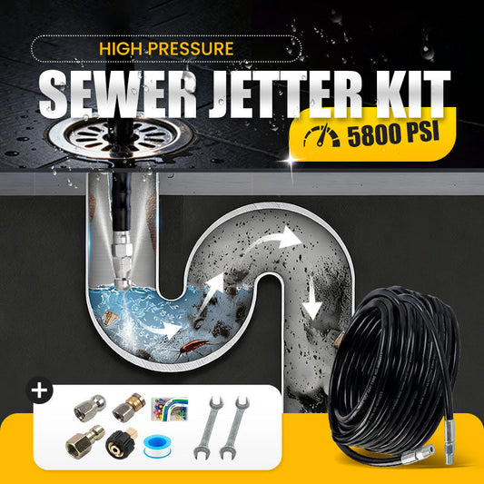 🚿 50% RABATT NÅ! ⚡ 5800 PSI avløpsrensesett – roterende dyse, forsterket slange og effektiv røråpning 🛠️
