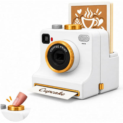 ☕🎄 Julegave for kaffeelskere – 3D latte art-sjablonkamera | Morsom britisk kaffekunstmaker ✨🎁