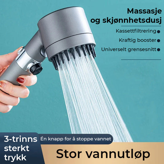 Multifunksjonsdusj for massasje og hudpleie