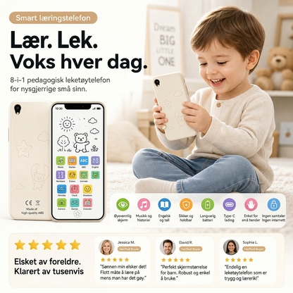 📱✨Læringssmarttelefon for barn ｜Lærerikt og øyevennlig leketøy