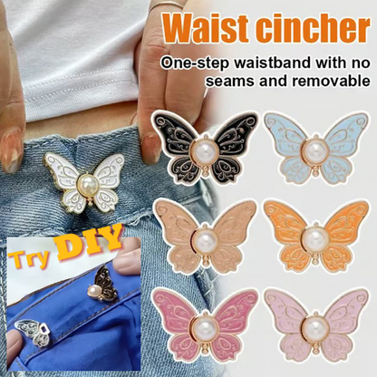🦋✨ Aldri mer nedfallende bukser! Avtakbart sommerfuglspenne – stram midje på 1 klikk – nå 50% RABATT!