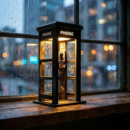📞 50% AV NÅ ✨ Vintage telefonboks – ambient lampe