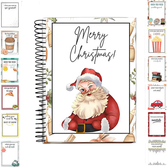 🎁 70 % RABATT!!! – Klar for jul! 🎅 Julegavekortbok, DIY spiralbundet gavekortholder-bok 🎁 Personlige julegaver til familien, festlige forsyninger og selskapstilbehør