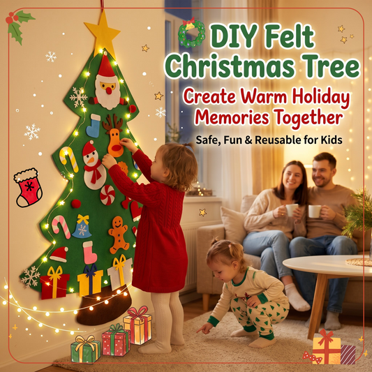 🎄 Julekampanje – 50 % rabatt 🎁 DIY filtd juletre-sett