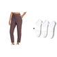 👖 50% RABATT – Høytaljede cargo-bukser – 4-veis stretch – glidelåslommer – pustende & hurtigtørkende – fra gym til gate – for hverdag og trening