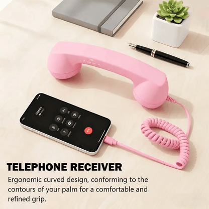 📞 Nyt nostal­gien fra en svunnen tid med et retro telefonrør for mobilen eller den bærbare datamaskinen. Opptil 99 % mindre stråling gjør den perfekt for lange og verdifulle samtaler. 😊