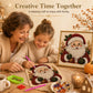 🎄✨ DIY-juleperlekunstsett – 5 festlige design, 3D-hevede perler og utstillingsramme inkludert | Juleveggdekor 🖼️🎨