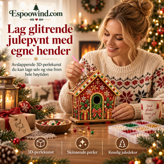 🌟 TIDSBEGRENSET 50% AVSLAG! ⛄ 18 934 Solgt – DIY 3D Perle Julekunst-sett – Håndlaget Festlig Dekorasjon med 6 Juledesign 🎨