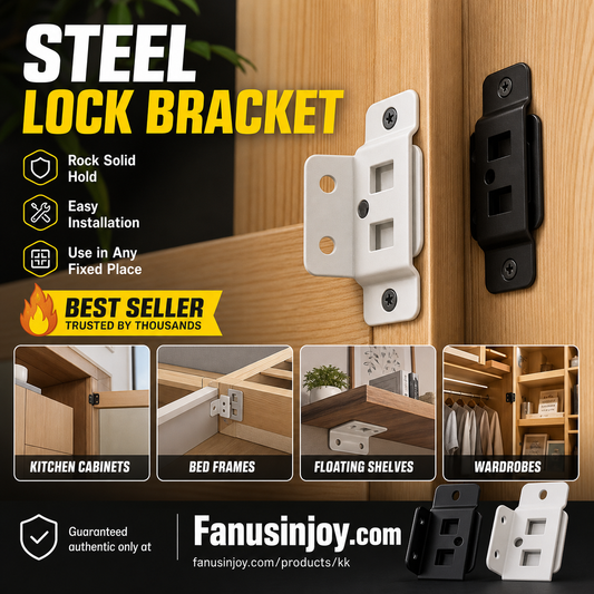 🎉🎉 Tidsbegrenset – 50% RABATT! 🔩 Små klemmer med utrolig styrke! 2-i-1 låsbare innskyvbare hyllekonsoller