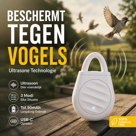 🐦💥 50 % RABATT! Som å ha et usynlig ultralydskjold rundt terrassen din som jager bort hver eneste fugl, gresshoppe og skadedyr på 1 sekund! Ingen gift, ingen støy – bare ro og fred i lomma.
