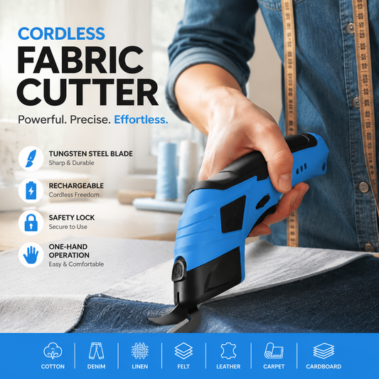 ✂️ 50 % RABATT NÅ! 🔋 Bærbar håndholdt oppladbar elektrisk stoffsaks – skarpt blad, lang batterilevetid og presise kutt 🧵