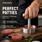 🔥 50 % RABATT! 🥩 Steikepresse – rund bøfform | Matvaregodkjent 304 rustfritt stål – hamburgerformer