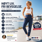 👖 50% RABATT – Høytaljede cargo-bukser – 4-veis stretch – glidelåslommer – pustende & hurtigtørkende – fra gym til gate – for hverdag og trening
