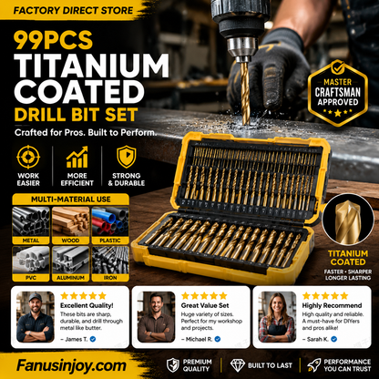 🔥50 % rabatt i en begrenset periode!🔧 Et høyeffektivt verktøy som er populært blant erfarne håndverkere! Fabrikksutsalg – sett med 99 stk. titanbelagte bor