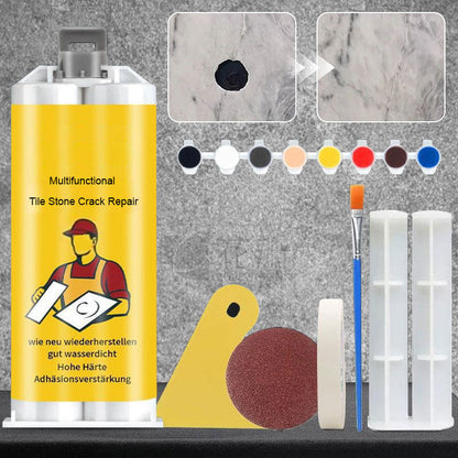 Reparasjonssett for fliser og stein – profesjonell fyllmasse for tetting av sprekker, vanntett og fargematch­ende formel 🛠️💧