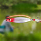 Realistisk 3D flytende fiskeagn sett med 3 kroker