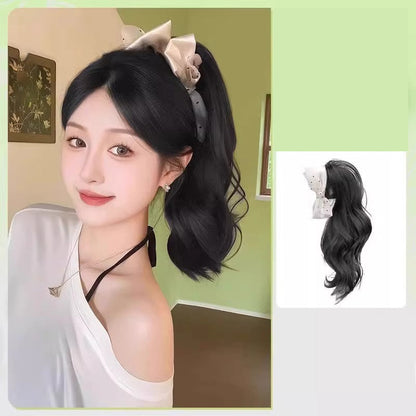 Butterfly Knot Hair Clip Ponytail Wig