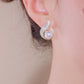 Elegante øredobber med perleimitasjon og rhinestone