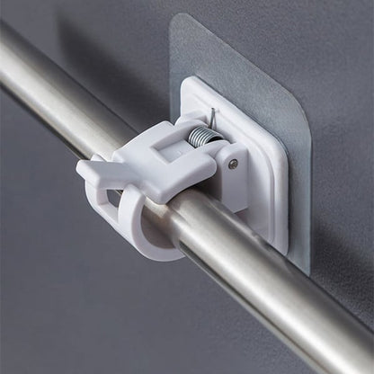 🧷 50% RABATT! Spikerfrie Justerbare Gardinstangholdere – Holder Opptil 2kg – Borreløs Montering! ✨ Selvklebende & Veggvennlig – Perfekt for Fliser, Tre & Betong. 🔧 Justerbar Bredde