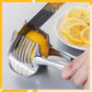 🍋 50 % RABATT NÅ! Kreativt kjøkkenverktøy – håndholdt skjærer i matvaregodkjent aluminiumslegering. Rask skjæreholder for sitron, tomat, løk og myke frukter og grønnsaker.