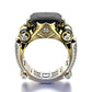 🎁Varmt salg🔥Kraftig vintage zirkonia ring med bredt bånd