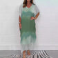 Komfortabel og avslappet Dip Dye-kjole i chiffon for kvinner