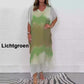 Komfortabel og avslappet Dip Dye-kjole i chiffon for kvinner