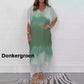 Komfortabel og avslappet Dip Dye-kjole i chiffon for kvinner