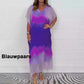 Komfortabel og avslappet Dip Dye-kjole i chiffon for kvinner