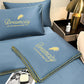 🎁Gjør deg klar for sommeren - ❄️ Vaskbar 、 avkjølende 4-delt seng er-silke linen🛏️