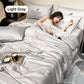 🎁Gjør deg klar for sommeren - ❄️ Vaskbar 、 avkjølende 4-delt seng er-silke linen🛏️