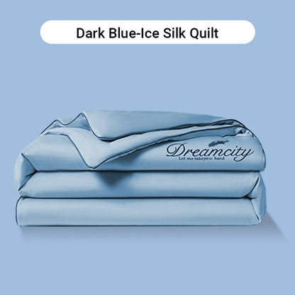 🎁Gjør deg klar for sommeren - ❄️ Vaskbar 、 avkjølende 4-delt seng er-silke linen🛏️