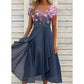 🌞Summer Essentials👗 Women's Summer V-Neck Printed Patchwork Dress