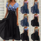 🌞Summer Essentials👗 Women's Summer V-Neck Printed Patchwork Dress