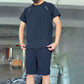 Herre lett casual T-skjorte og shorts, 2-delers sett