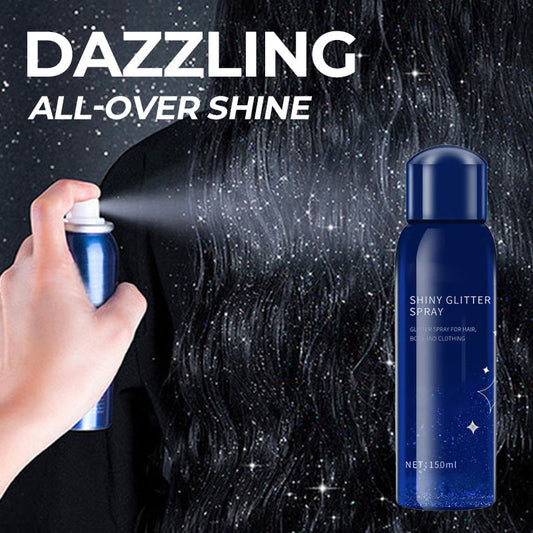 Langvarig, skinnende glitterspray for kroppen