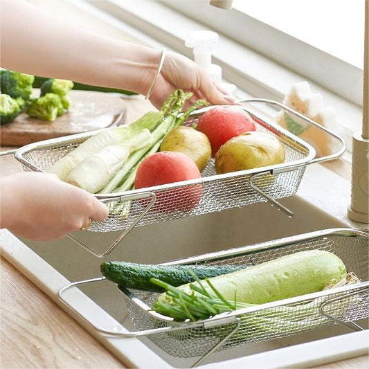 🍽️ 50% RABATT! Utvidbar Oppvaskstativ over Vasken – Plassbesparende & Justerbar! ✨ Solid Nettkonstruksjon – Perfekt for Alle Kjøkkenstørrelser. 📏 4 Størrelser (S–XL) – Kjøp 3 for 10% Ekstra Rabatt! 🏠