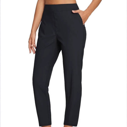 👖 50% RABATT – Høytaljede cargo-bukser – 4-veis stretch – glidelåslommer – pustende & hurtigtørkende – fra gym til gate – for hverdag og trening