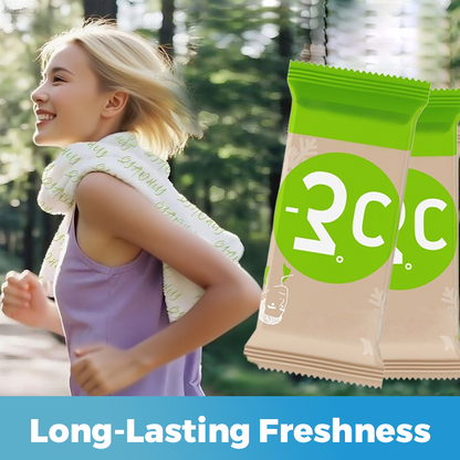 🧊 50% RABATT! Instant Cool & Refresh Servietter – Kjølende Effekt Ned til -3°C! ✨ Fjerner Svette & Forfrisker Uten Kliss – Perfekt for Trening, Reise & Varme Dager. 🌿 Plantebasert Stoff