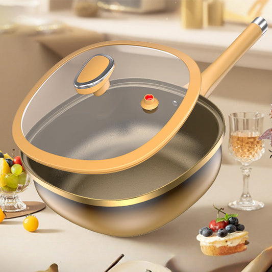 🔥 50 % RABATT! 🍳✨ 12-tommers titanlegering non-stick gryte med lokk 🍲💫