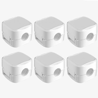 Magnetisk kabelklipsholder - sett med 6 deler